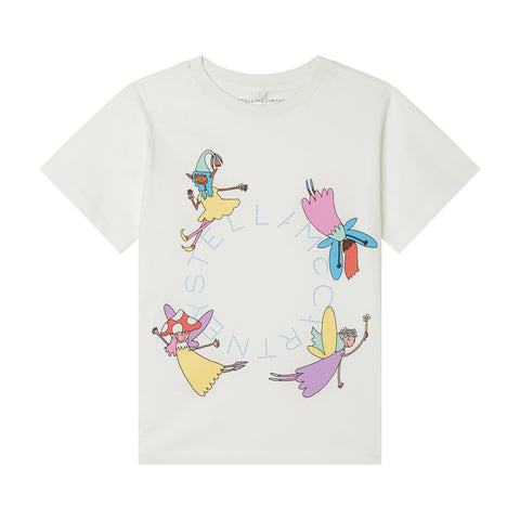 Stella McCartney Kids Girls White Fairy T-Shirt Stella McCartney Kids Girls White Fairy T-Shirt