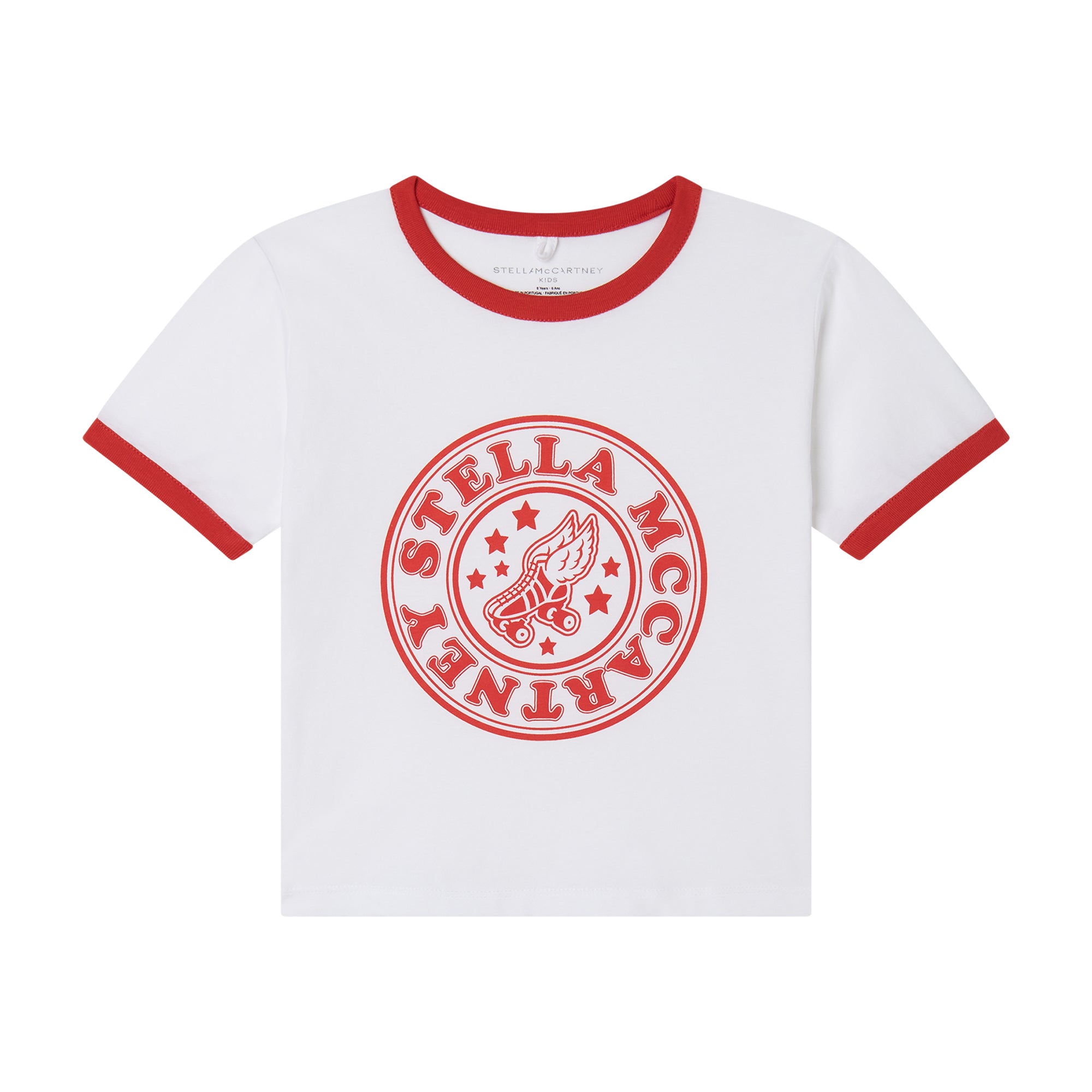 Stella McCartney Kids Girls White Logo T-Shirt Stella McCartney Kids Girls White Logo T-Shirt