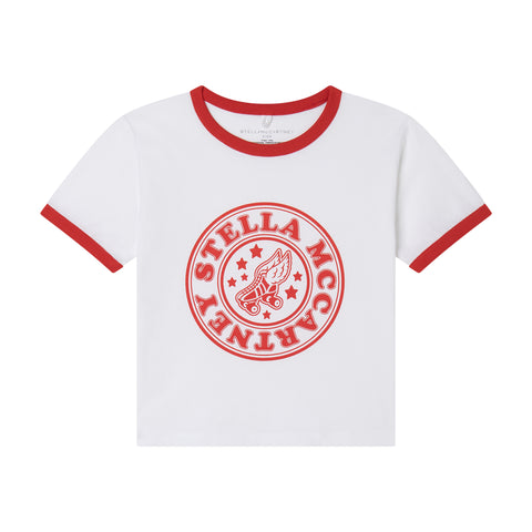 Stella McCartney Kids Girls White Logo T-Shirt Stella McCartney Kids Girls White Logo T-Shirt