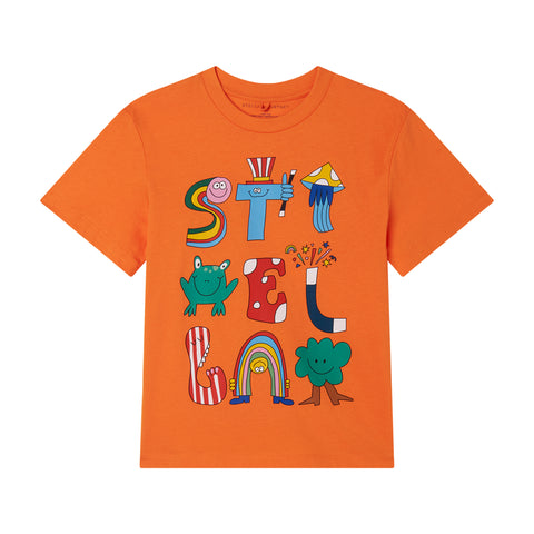 Stella McCartney Kids Boys Orange T-Shirt Stella McCartney Kids Boys Orange T-Shirt