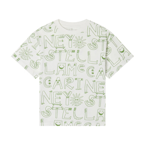 Stella McCartney Kids Boys White Monster T-Shirt Stella McCartney Kids Boys White Monster T-Shirt