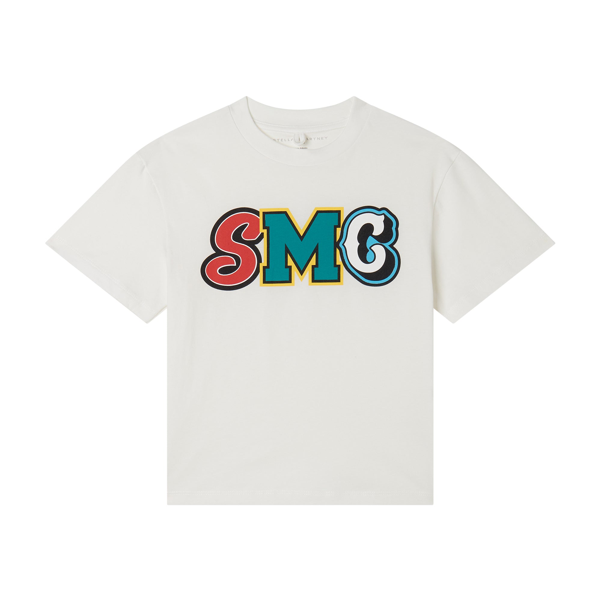 Stella McCartney Kids Boys White SMC T-Shirt Stella McCartney Kids Boys White SMC T-Shirt
