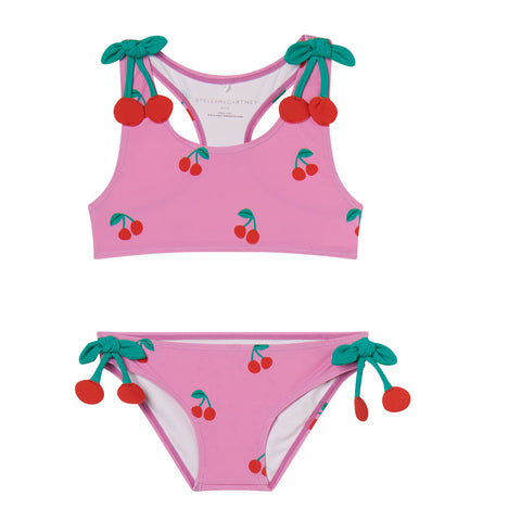 Stella McCartney Kids Girls Pink Cherry Bikini Stella McCartney Kids Girls Pink Cherry Bikini