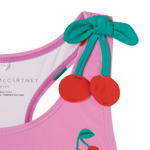 Stella McCartney Kids Girls Pink Cherry Bikini Stella McCartney Kids Girls Pink Cherry Bikini