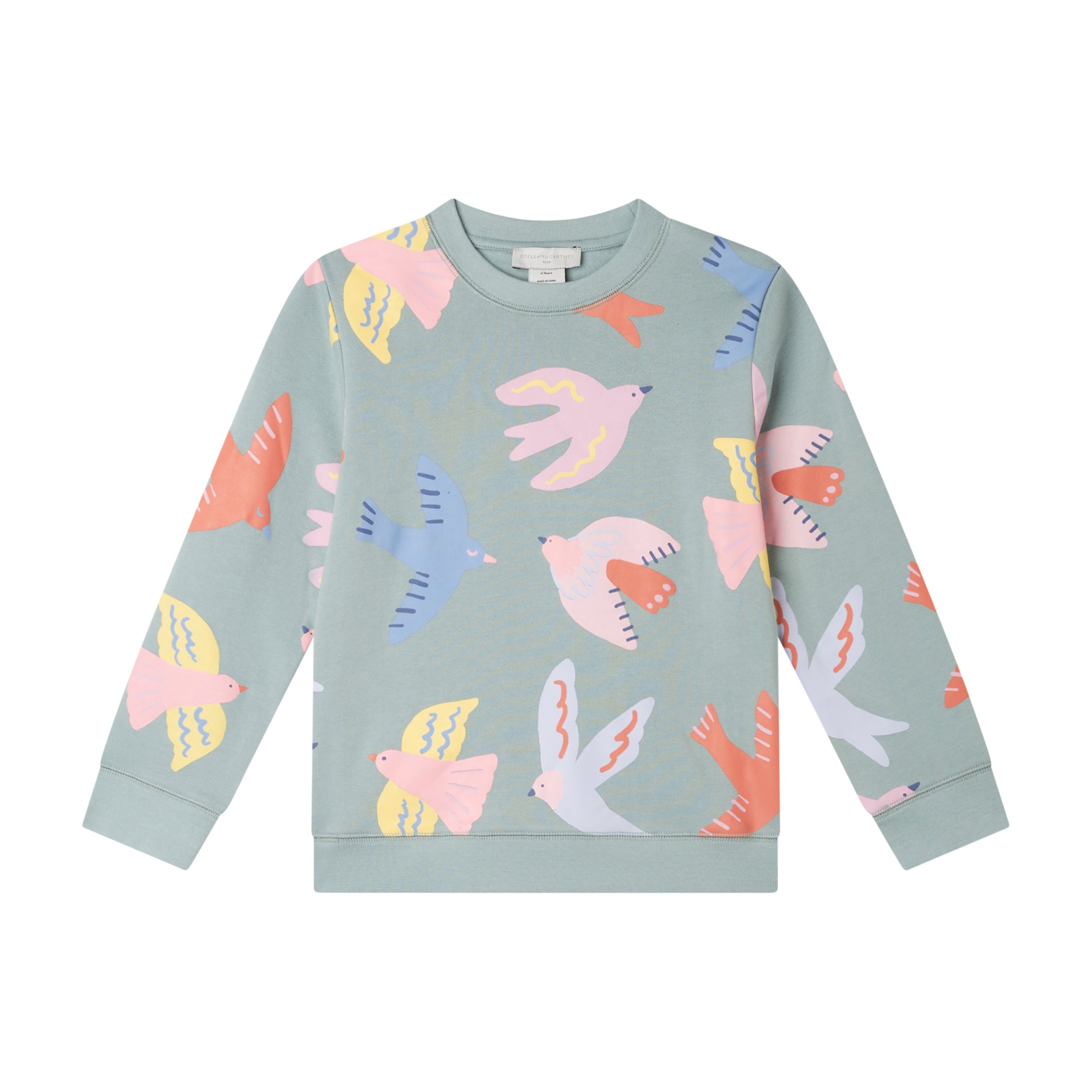 Stella McCartney Kids Girls Green Bird Sweatshirt Stella McCartney Kids Girls Green Bird Sweatshirt