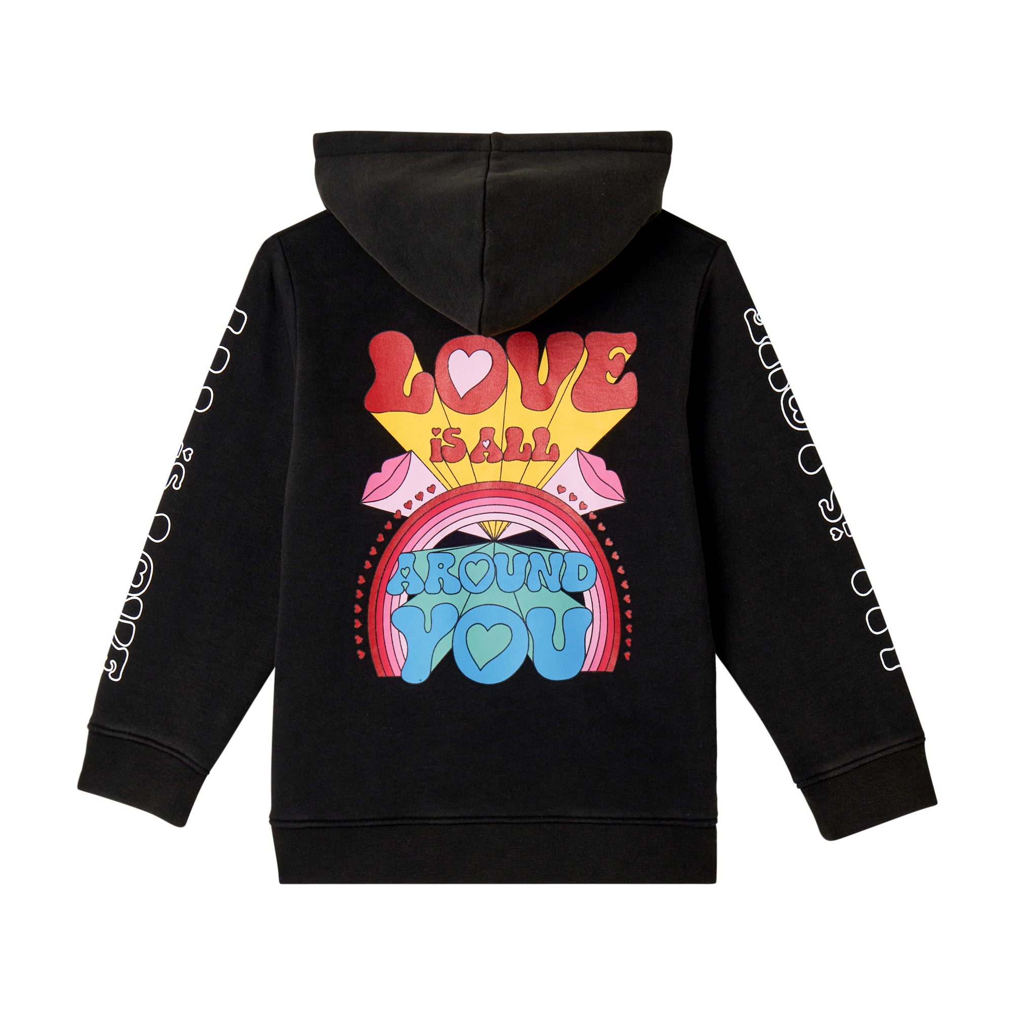 Stella McCartney Kids Girls Washed Black Sweatshirt Stella McCartney Kids Girls Washed Black Sweatshirt