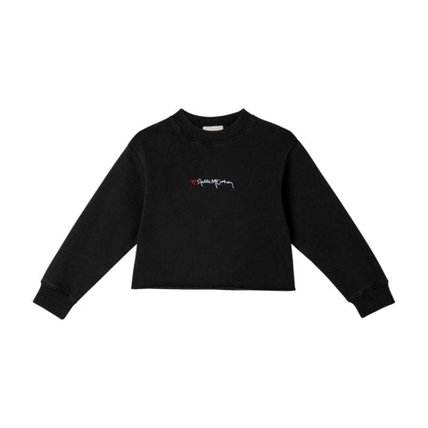 Stella McCartney Kids Girls Black Logo Sweatshirt Stella McCartney Kids Girls Black Logo Sweatshirt