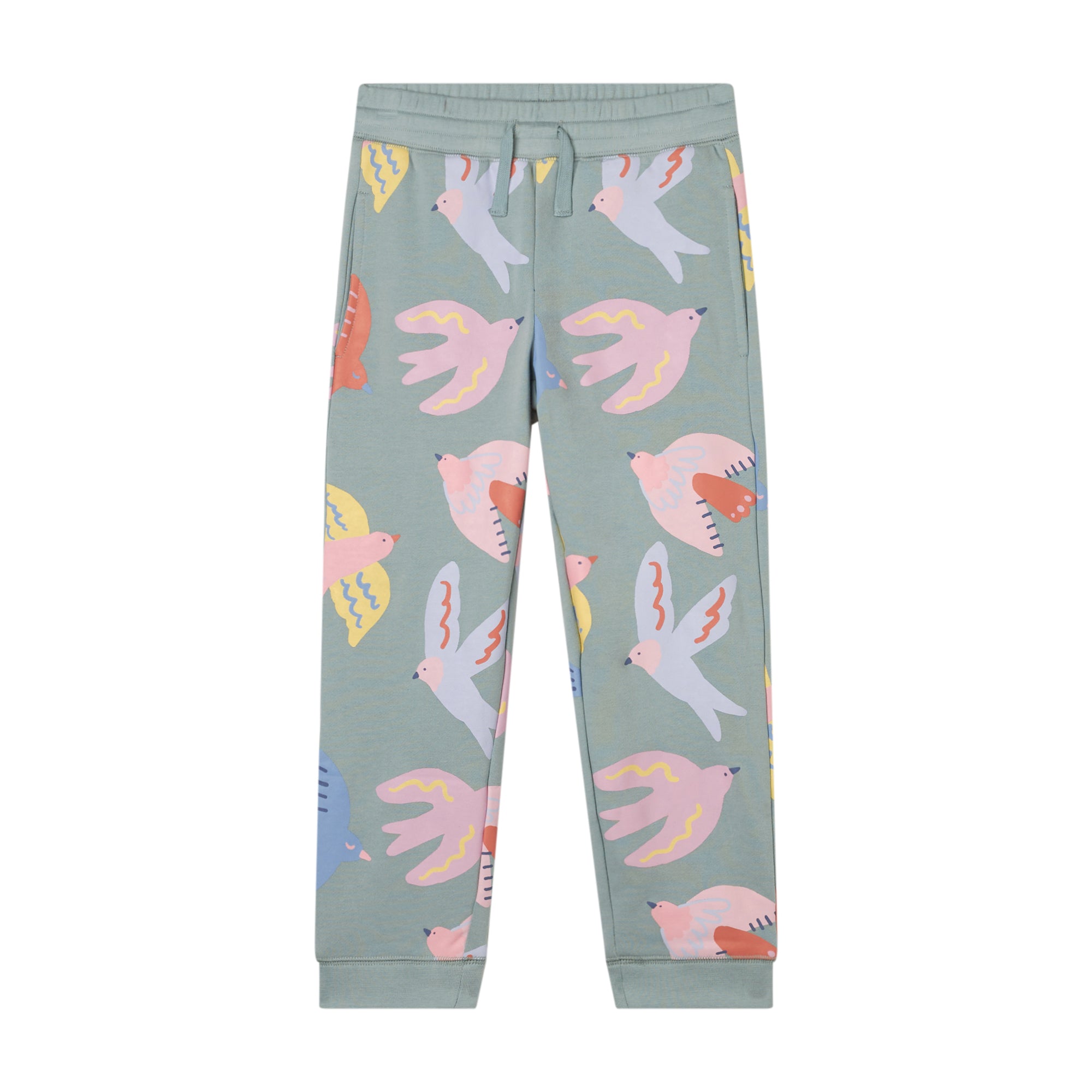 Stella McCartney Kids Girls Green Bird Joggers Stella McCartney Kids Girls Green Bird Joggers