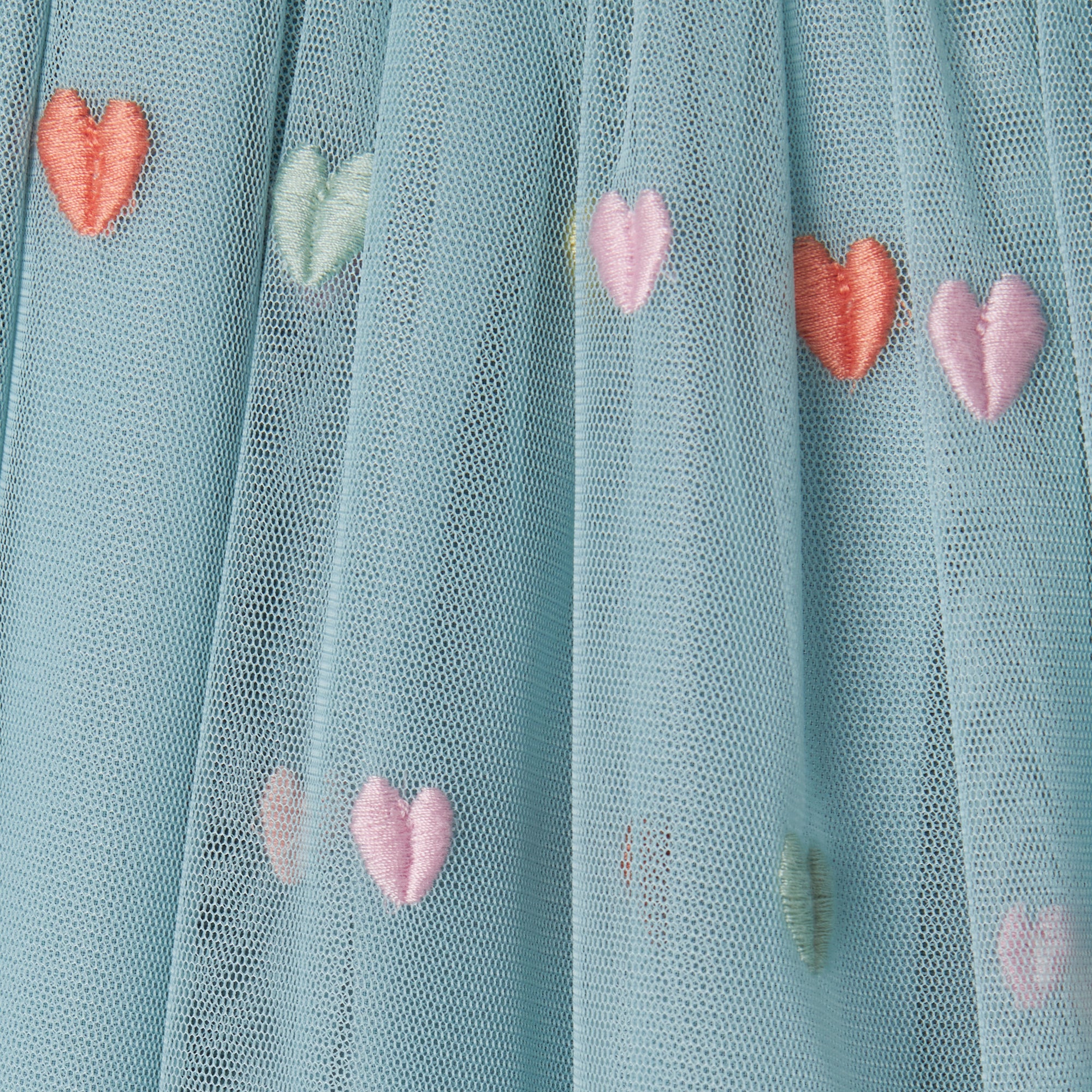 Stella McCartney Kids Girls Green Heart Tulle Skirt Stella McCartney Kids Girls Green Heart Tulle Skirt