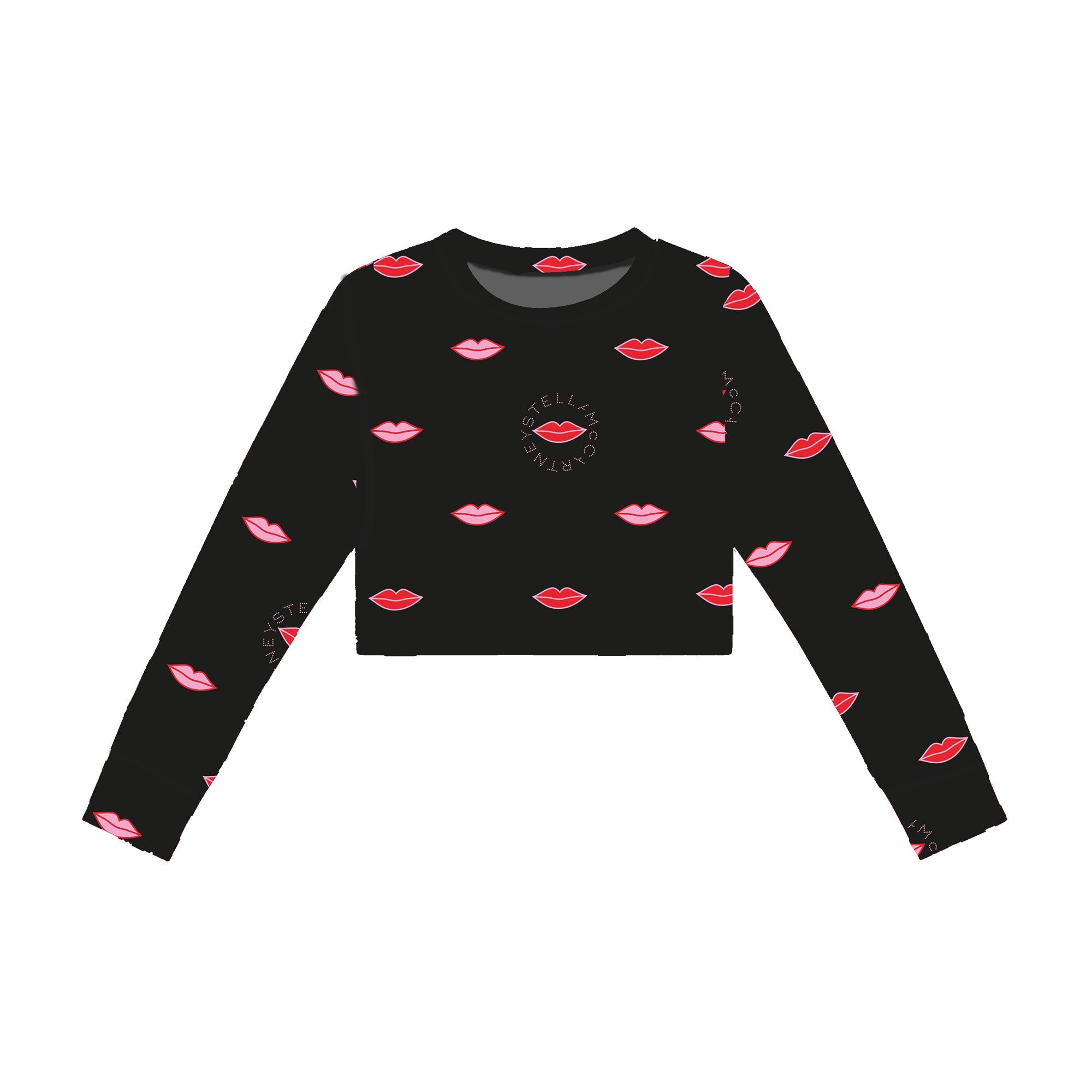 Stella McCartney Kids Girls Black Lips Top Stella McCartney Kids Girls Black Lips Top