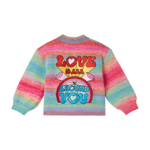 Stella McCartney Kids Girls Colourful Knit Cardigan Stella McCartney Kids Girls Colourful Knit Cardigan