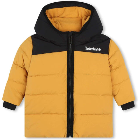 Timberland Kids Baby Boys Yellow Puffer Coat Timberland Kids Baby Boys Yellow Puffer Coat