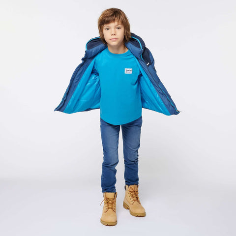 Timberland Kids Boys Blue Puffer Coat Timberland Kids Boys Blue Puffer Coat