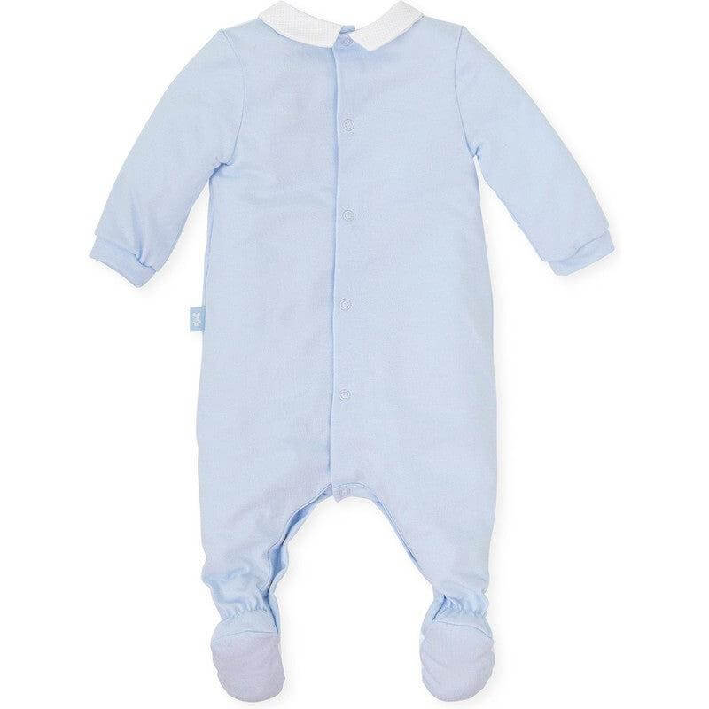 Tutto Piccolo Baby Boys White & Blue Babygrow Tutto Piccolo Baby Boys White & Blue Babygrow
