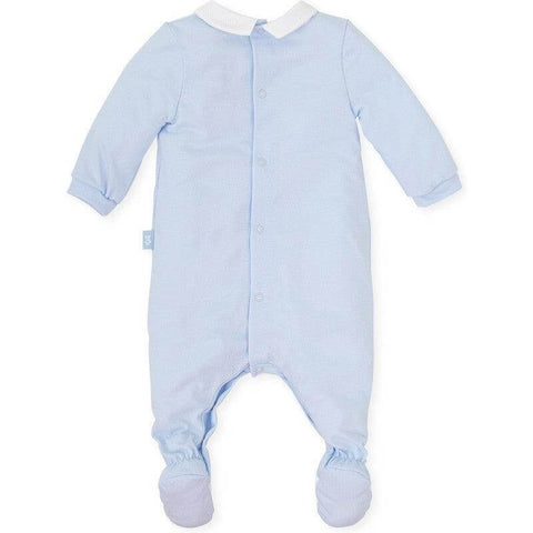 Tutto Piccolo Baby Boys White & Blue Babygrow Tutto Piccolo Baby Boys White & Blue Babygrow
