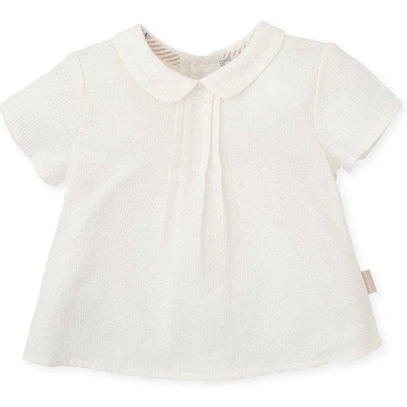 Tutto Piccolo Baby Boys White Linen Shirt Tutto Piccolo Baby Boys White Linen Shirt