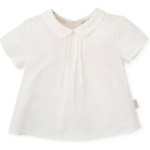 Tutto Piccolo Baby Boys White Linen Shirt Tutto Piccolo Baby Boys White Linen Shirt