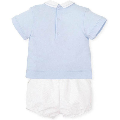 Tutto Piccolo Baby boys Blue 2 Piece Short Set Tutto Piccolo Baby boys Blue 2 Piece Short Set