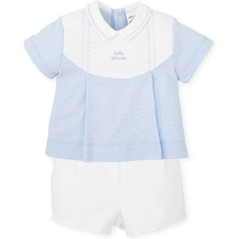Tutto Piccolo Baby boys Blue 2 Piece Short Set Tutto Piccolo Baby boys Blue 2 Piece Short Set