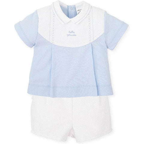 Tutto Piccolo Baby boys Blue 2 Piece Short Set Tutto Piccolo Baby boys Blue 2 Piece Short Set