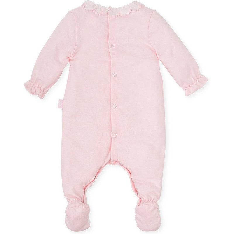 Tutto Piccolo Girls Pink Babygrow with Smocking Tutto Piccolo Girls Pink Babygrow with Smocking