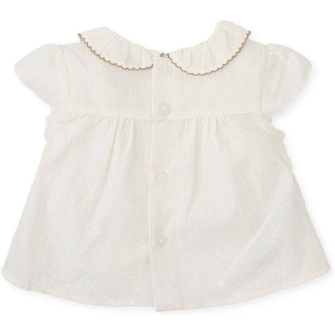 Tutto Piccolo Girls White Linen Blouse Tutto Piccolo Girls White Linen Blouse