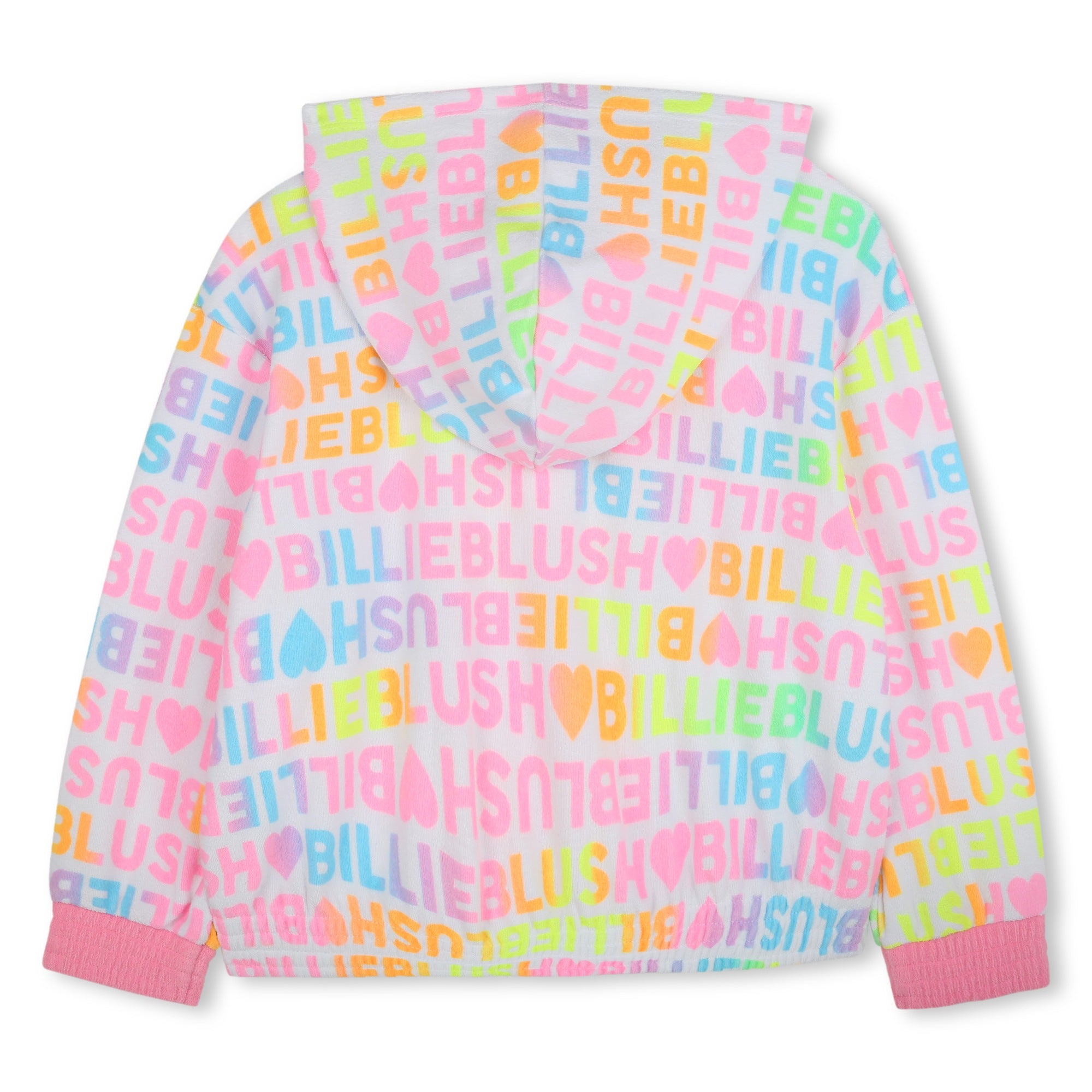 Billieblush Girls White Logo Hooded Cardigan Billieblush Girls White Logo Hooded Cardigan