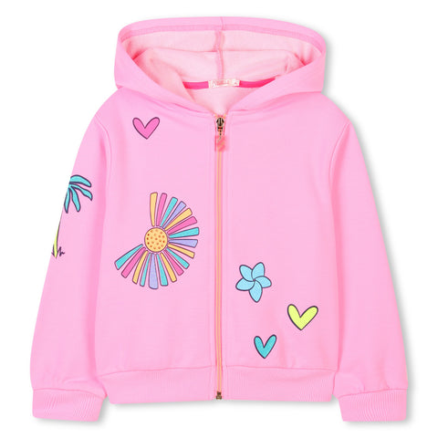 Billieblush Girls Pink Hooded Cardigan Billieblush Girls Pink Hooded Cardigan