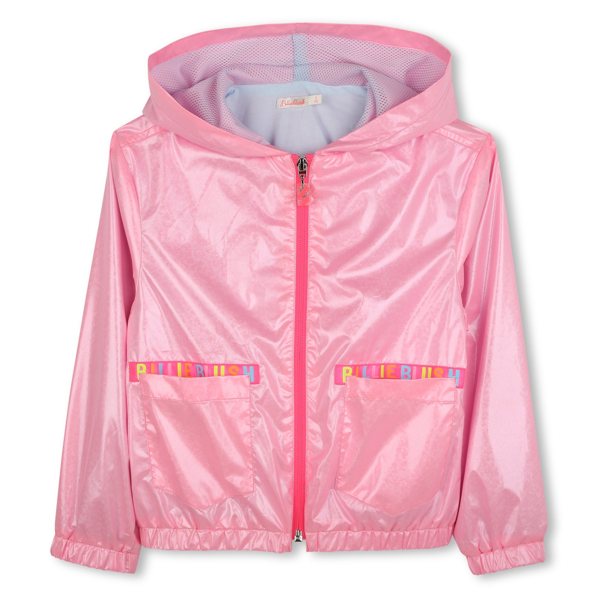 Billieblush Girls Pink Hooded Windbreaker Billieblush Girls Pink Hooded Windbreaker