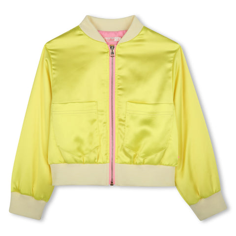 Billieblush Girls Yellow Bomber Jacket Billieblush Girls Yellow Bomber Jacket