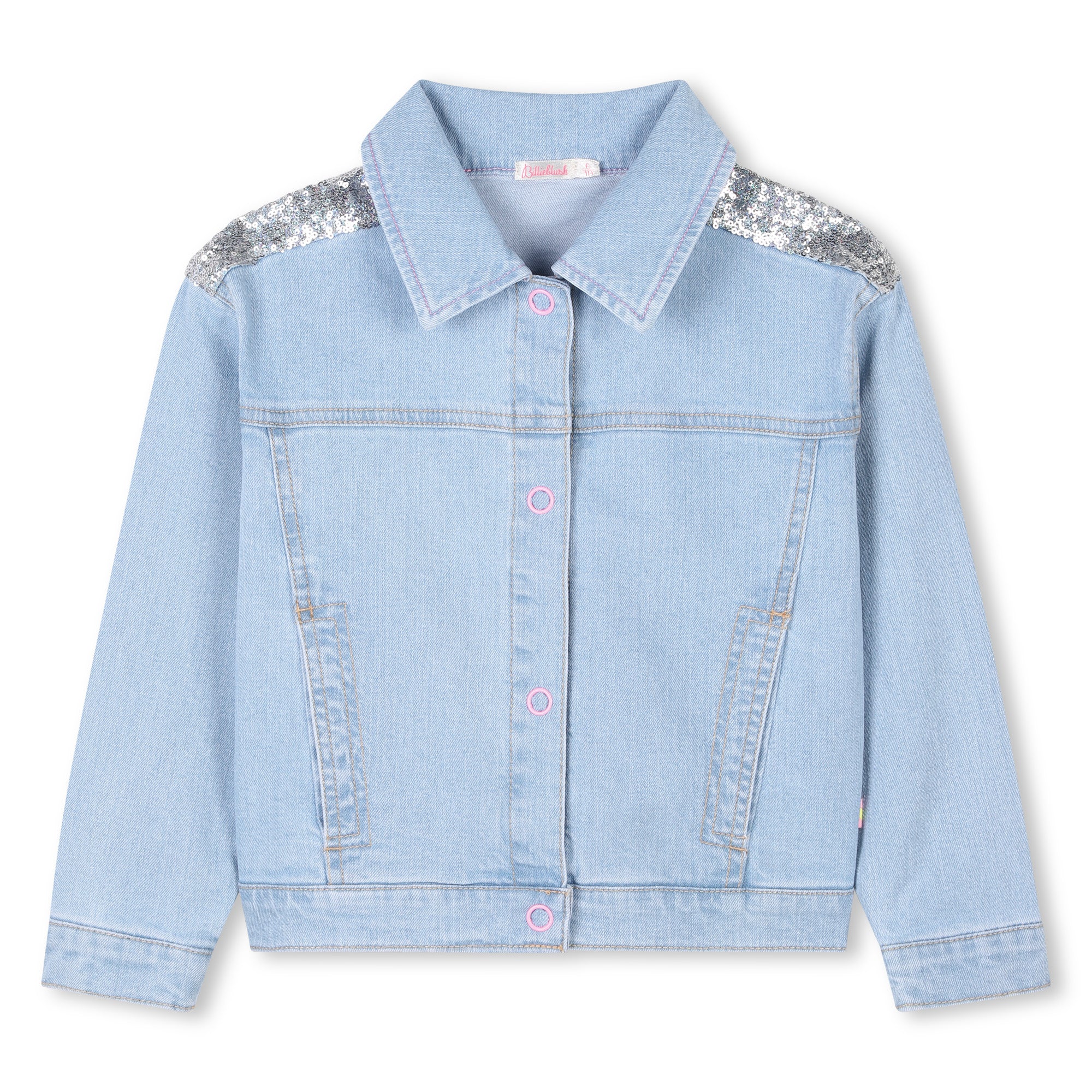 Billieblush Girls Denim Sequin Jacket Billieblush Girls Denim Sequin Jacket