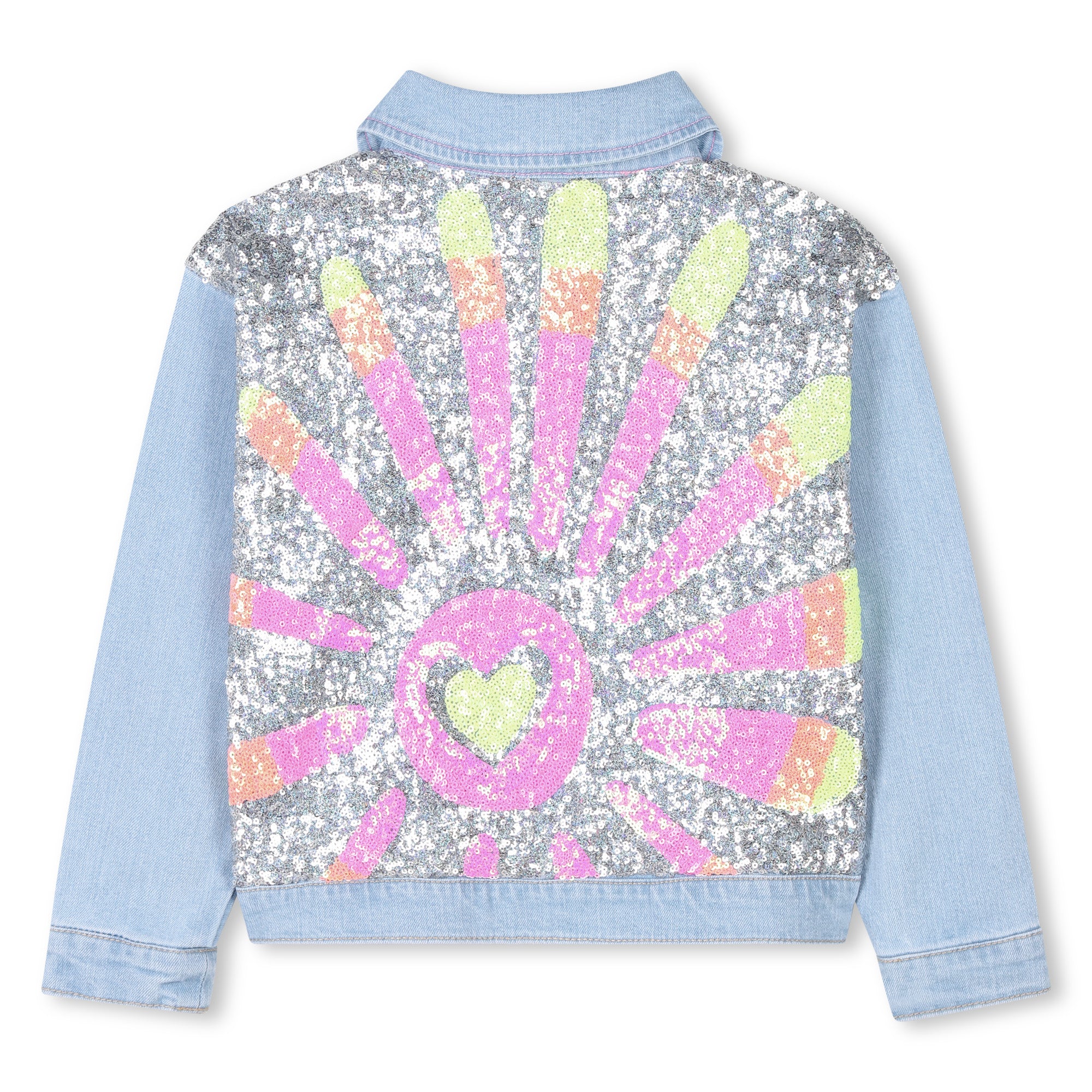 Billieblush Girls Denim Sequin Jacket Billieblush Girls Denim Sequin Jacket