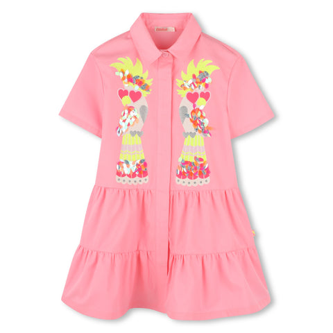 Billieblush Girls Pink Parrot Dress Billieblush Girls Pink Parrot Dress