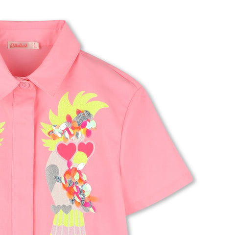 Billieblush Girls Pink Parrot Dress Billieblush Girls Pink Parrot Dress