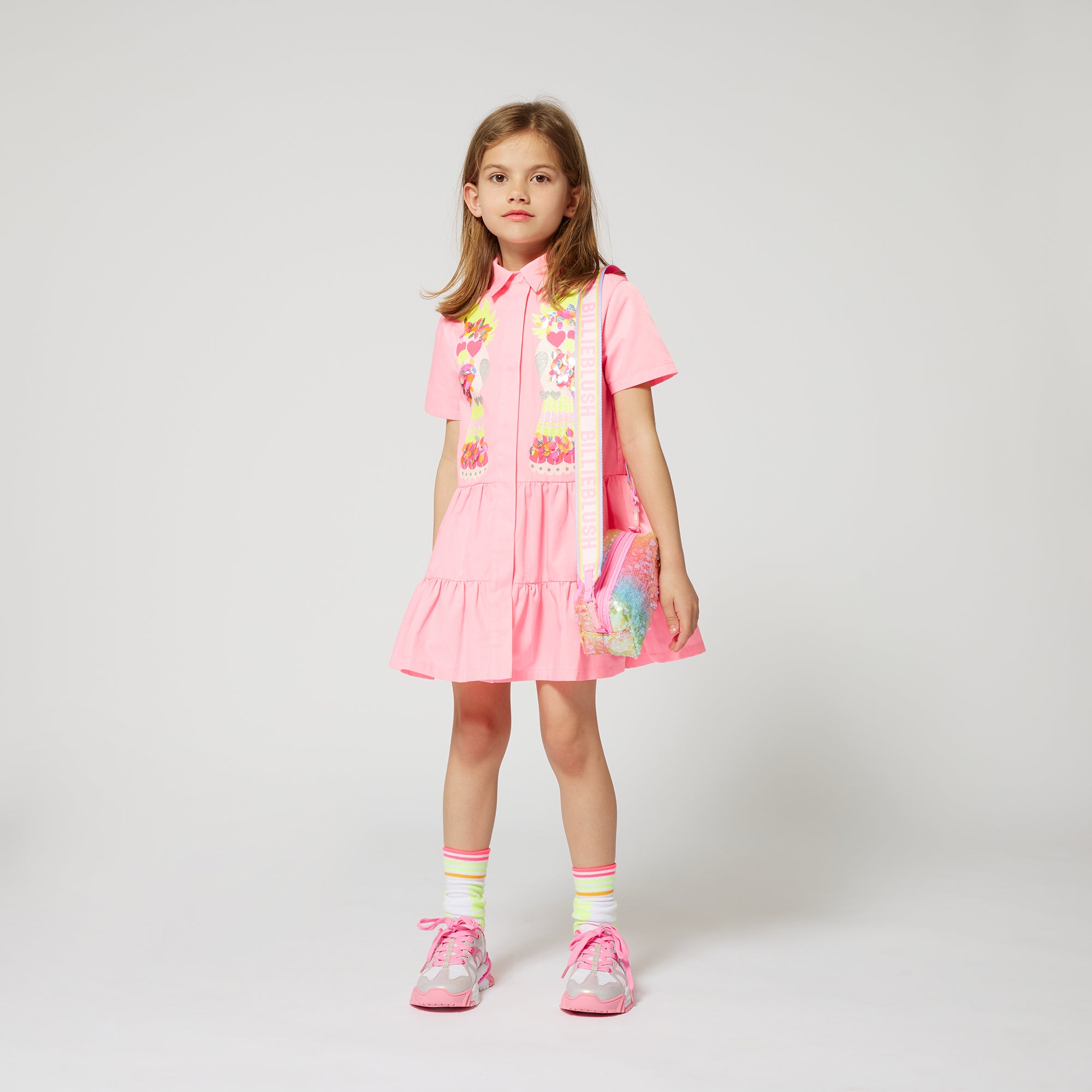 Billieblush Girls Pink Parrot Dress Billieblush Girls Pink Parrot Dress