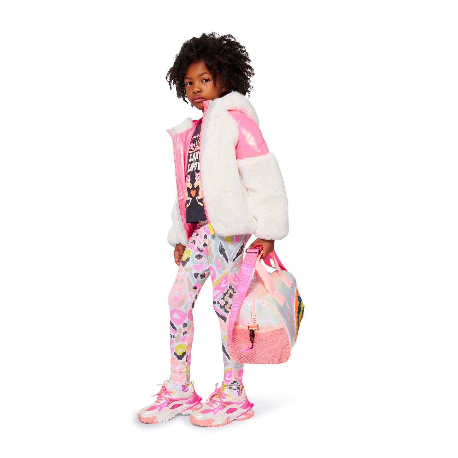 BILLIEBLUSH Girls White Faux Fur Jacket BILLIEBLUSH Girls White Faux Fur Jacket