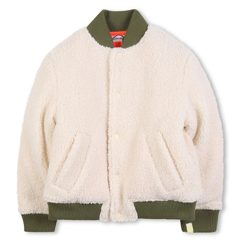 BILLIEBLUSH Boys Cream Faux Shearling Jacket BILLIEBLUSH Boys Cream Faux Shearling Jacket