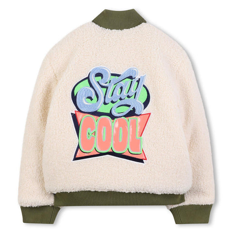 BILLIEBLUSH Boys Cream Faux Shearling Jacket BILLIEBLUSH Boys Cream Faux Shearling Jacket