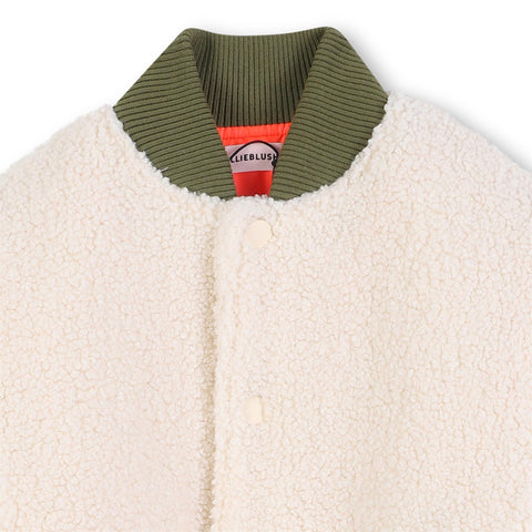 BILLIEBLUSH Boys Cream Faux Shearling Jacket BILLIEBLUSH Boys Cream Faux Shearling Jacket