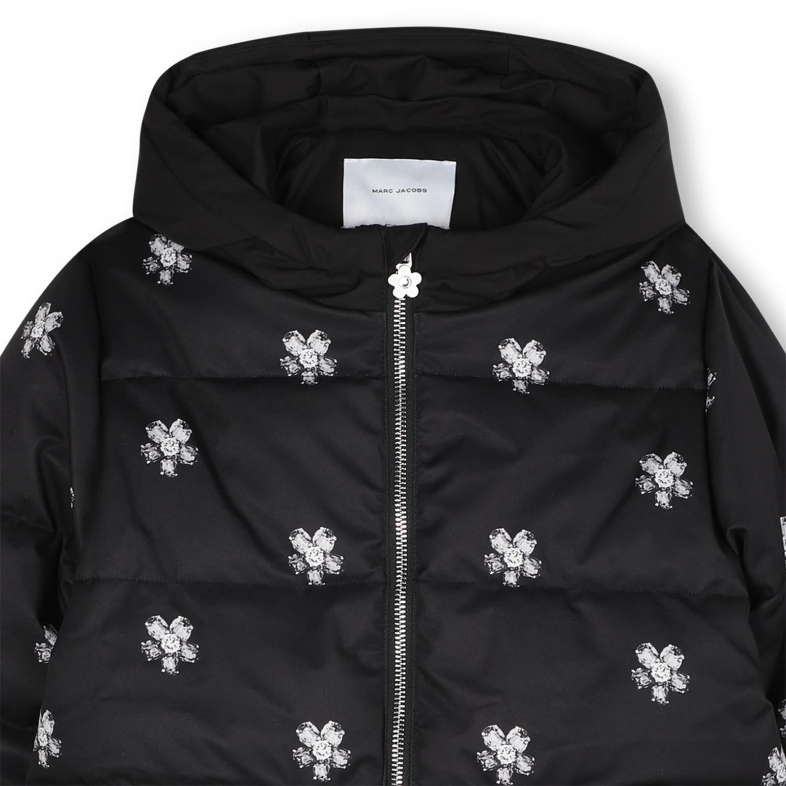 Marc Jacobs Girls Black Puffer Flower Coat Marc Jacobs Girls Black Puffer Flower Coat