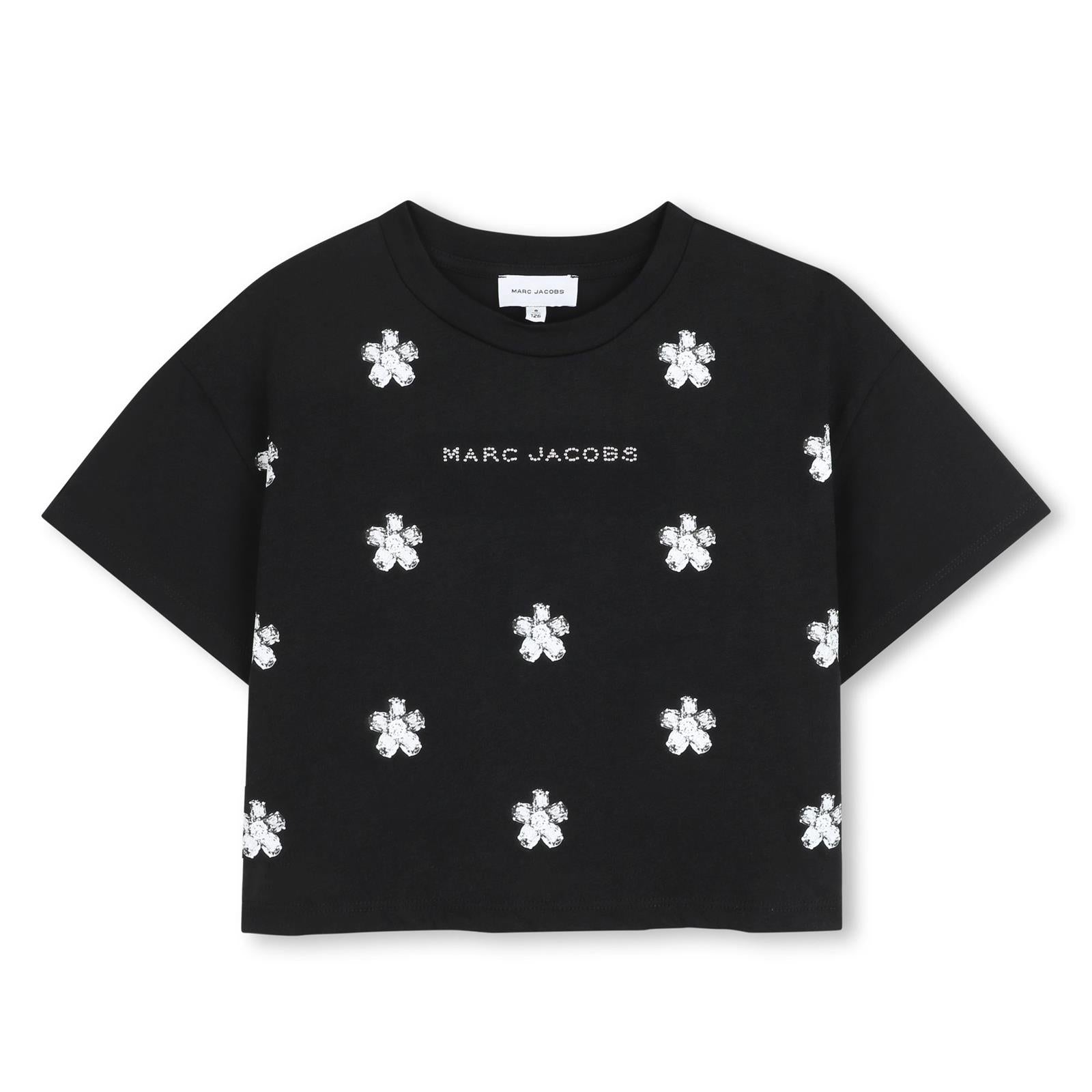 Marc Jacobs Girls Black Flower T-Shirt Marc Jacobs Girls Black Flower T-Shirt