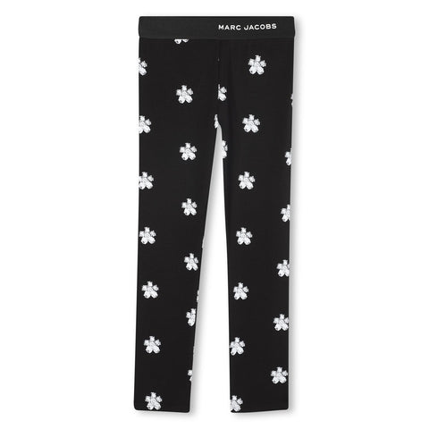 Marc Jacobs Girls Black Flower Legging Marc Jacobs Girls Black Flower Legging