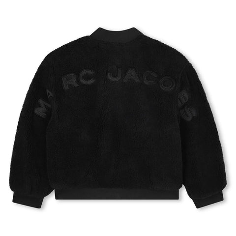 Marc Jacobs Boys Black Faux Shearling Bomber Jacket Marc Jacobs Boys Black Faux Shearling Bomber Jacket