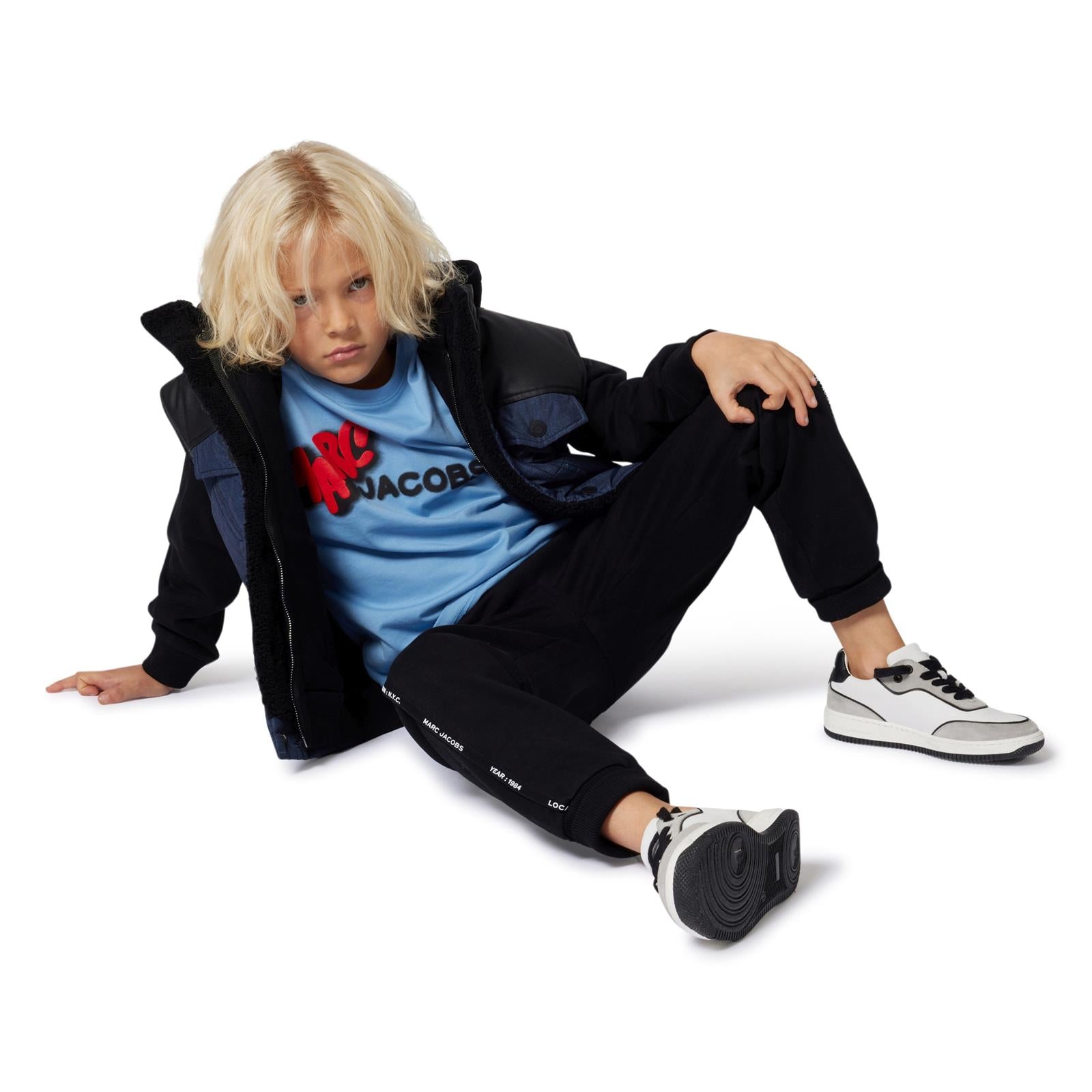 Marc Jacobs Boys Blue Logo T-Shirt Marc Jacobs Boys Blue Logo T-Shirt