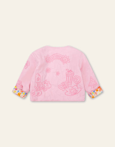 Oilily Girls Pink Cotton Coat Oilily Girls Pink Cotton Coat
