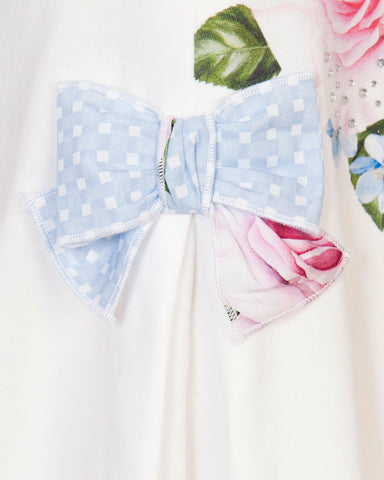 Balloon Chic Girls White Sleeveless Floral Tunic Balloon Chic Girls White Sleeveless Floral Tunic