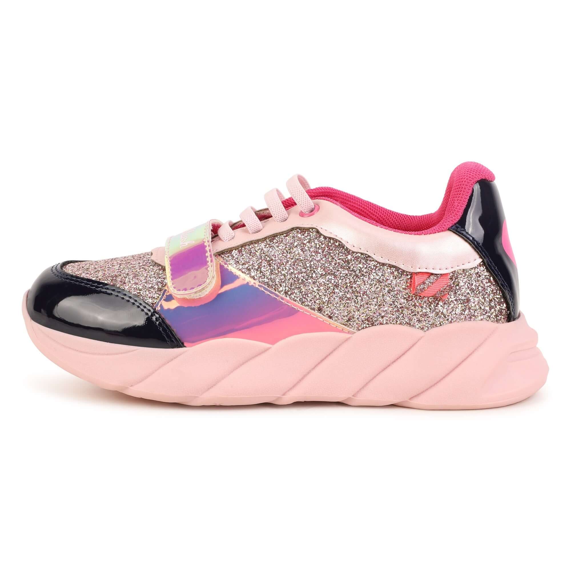 Billieblush Girls Pink Glitter Trainers Billieblush Girls Pink Glitter Trainers