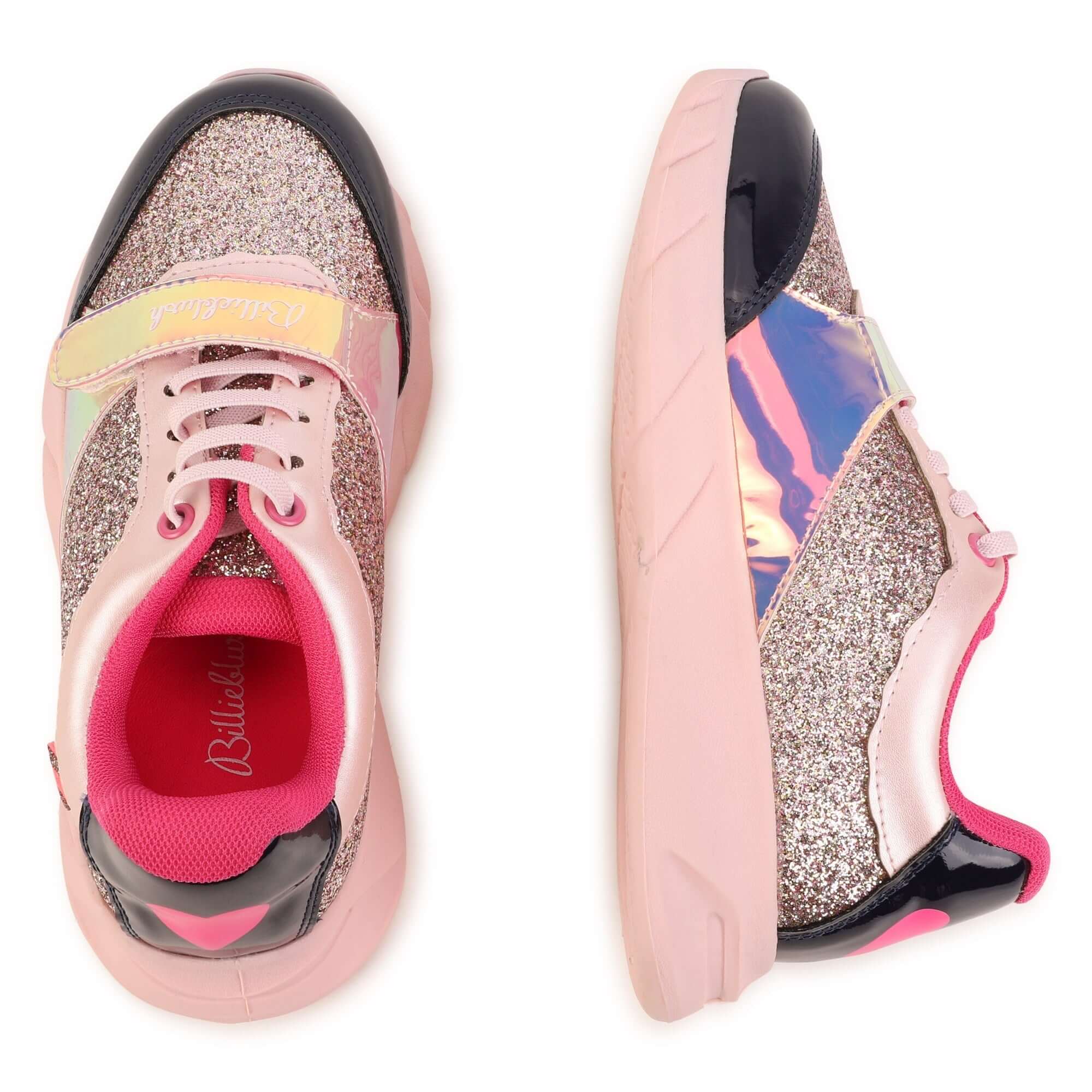 Billieblush Girls Pink Glitter Trainers Billieblush Girls Pink Glitter Trainers