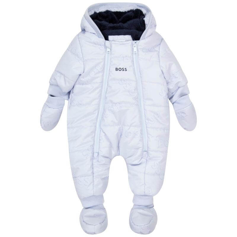 BOSS Baby Boys Pale Blue Snowsuit BOSS Baby Boys Pale Blue Snowsuit