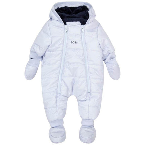 BOSS Baby Boys Pale Blue Snowsuit BOSS Baby Boys Pale Blue Snowsuit